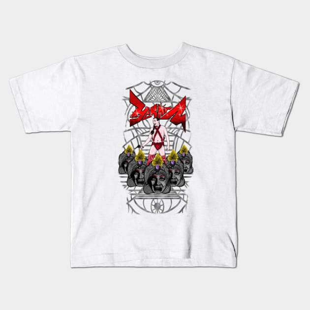 Pee-Wee's Zardoz Adventure Kids T-Shirt by OneEyedGuy